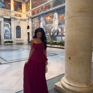 Burgundy corset dress